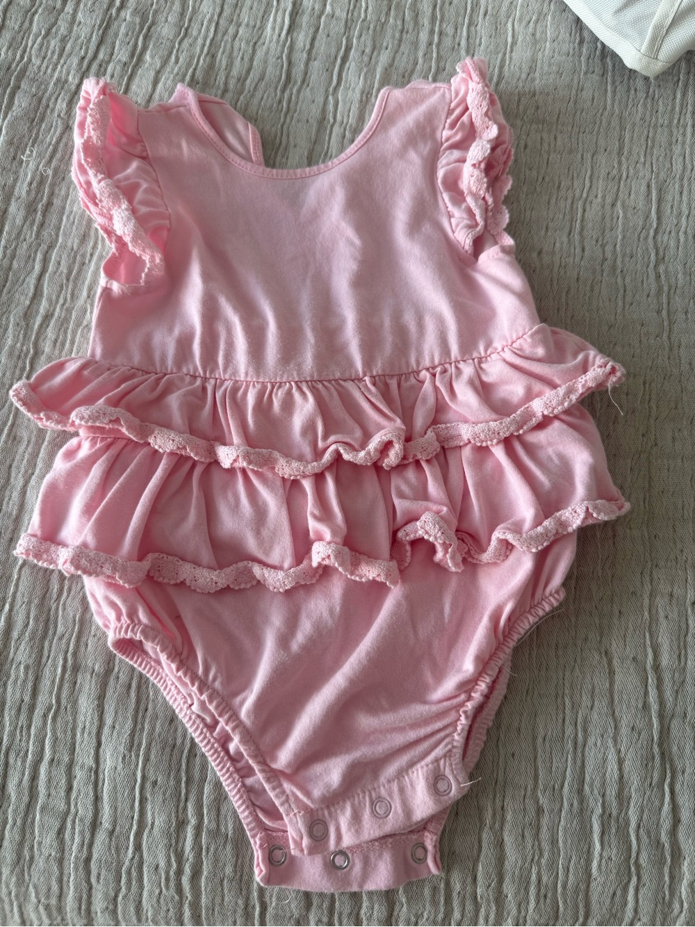 Little Me Pink Ruffle Baby One-Piece